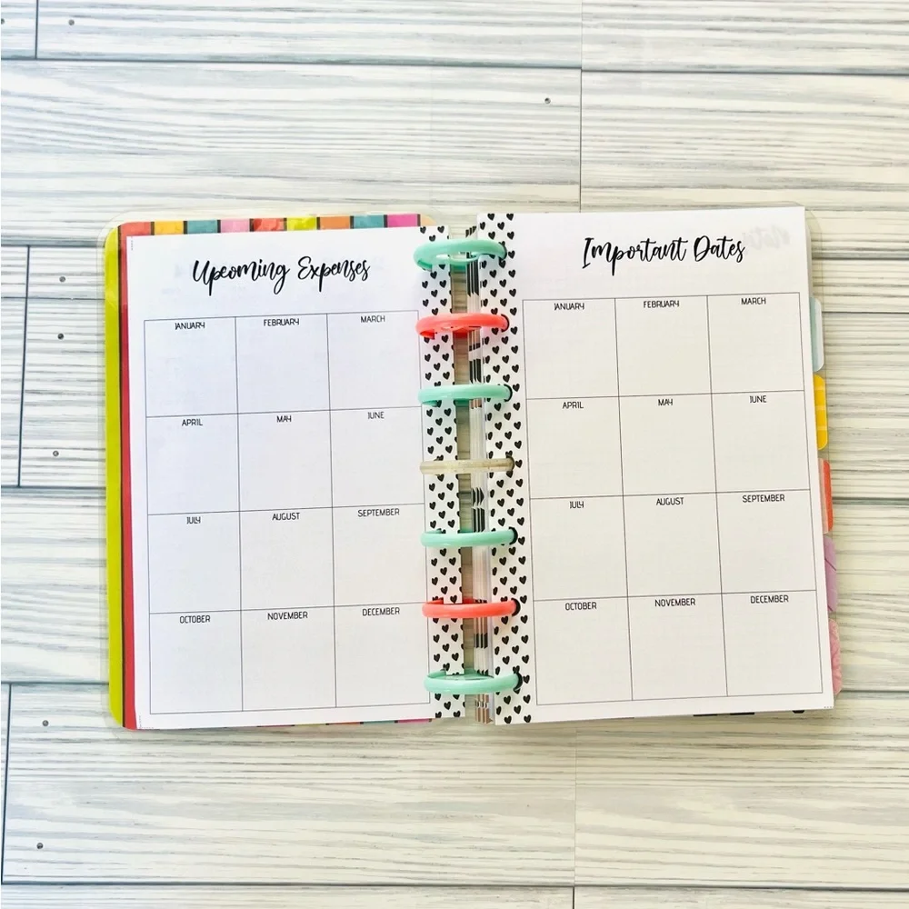 Happy planner mini size set monthly and weekly Layout Disney Mickey and Minnie